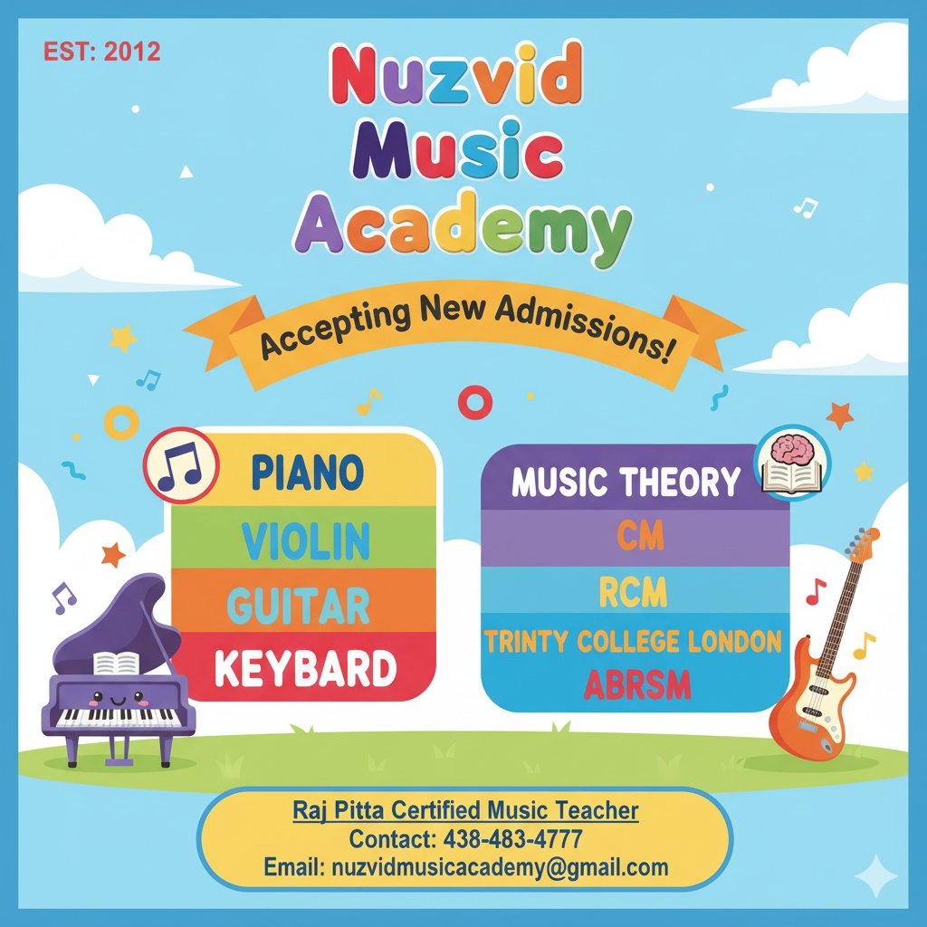 Young students at Nuzvid Music Academy